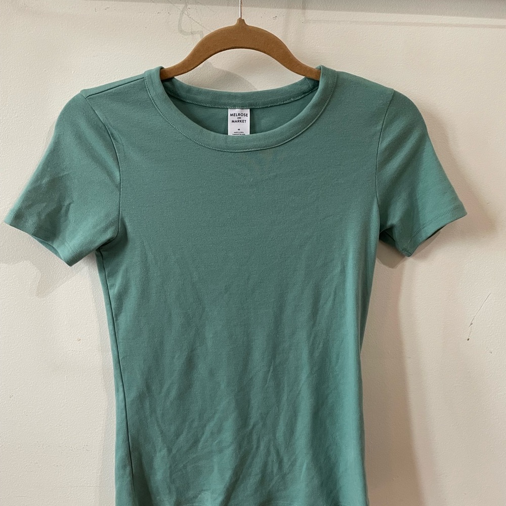 Melrose and Market Green Fitted Short Sleeve T-Shirt